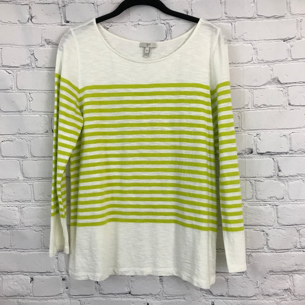 Joie Lime striped long sleeve top
